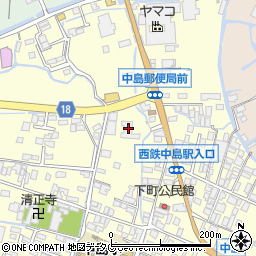 有明タクシー中島・柳川営業所配車センター周辺の地図