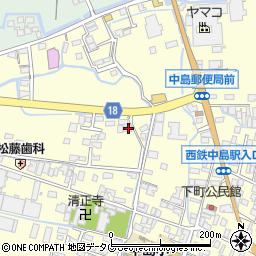 福岡県柳川市大和町中島108周辺の地図