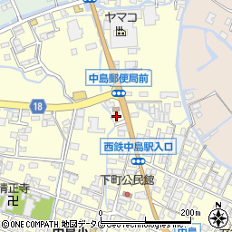 福岡県柳川市大和町中島6周辺の地図
