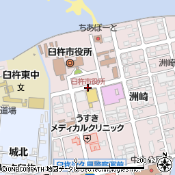 臼杵市役所周辺の地図