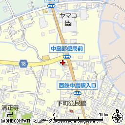 福岡県柳川市大和町中島4周辺の地図