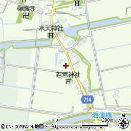 福岡県みやま市高田町海津1511周辺の地図