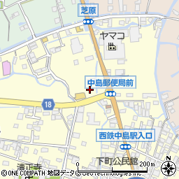 福岡県柳川市大和町中島86周辺の地図