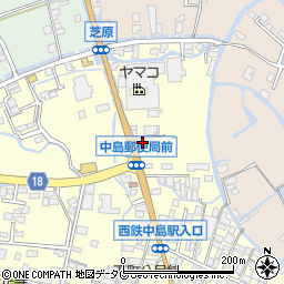 福岡県柳川市大和町中島477周辺の地図