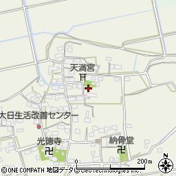 福岡県みやま市高田町竹飯1058周辺の地図