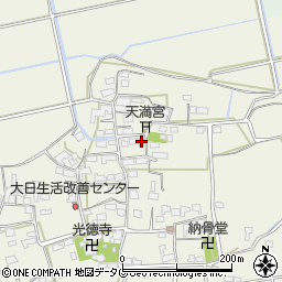 福岡県みやま市高田町竹飯1067周辺の地図