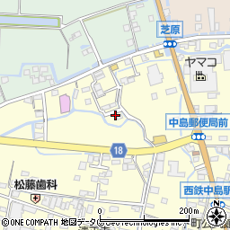 福岡県柳川市大和町中島444周辺の地図