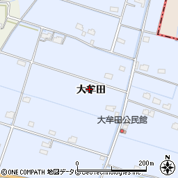 佐賀県嬉野市大牟田周辺の地図