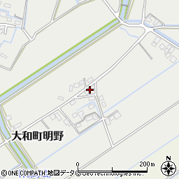 福岡県柳川市大和町明野1344周辺の地図