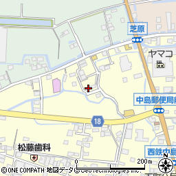 福岡県柳川市大和町中島444-6周辺の地図