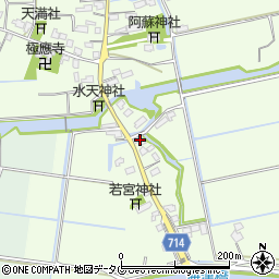 福岡県みやま市高田町海津1525周辺の地図
