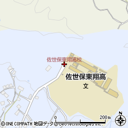 佐世保東翔高校周辺の地図