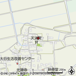 福岡県みやま市高田町竹飯1053周辺の地図