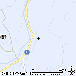 熊本県山鹿市鹿北町岩野2027周辺の地図