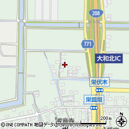 福岡県柳川市大和町栄周辺の地図