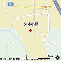 大分県臼杵市久木小野344周辺の地図