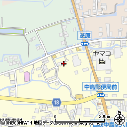 福岡県柳川市大和町中島98周辺の地図