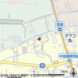 福岡県柳川市大和町中島447周辺の地図