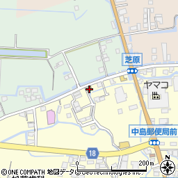 福岡県柳川市大和町中島448周辺の地図