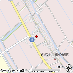 福岡県柳川市大浜町1105周辺の地図