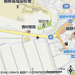 佐賀新聞塩田販売店周辺の地図