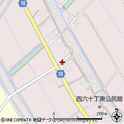 福岡県柳川市大浜町1645-3周辺の地図