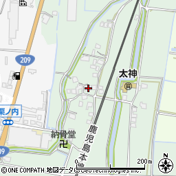 福岡県みやま市瀬高町太神1553周辺の地図