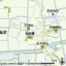 福岡県みやま市高田町海津1702周辺の地図