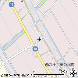 福岡県柳川市大浜町1645-1周辺の地図