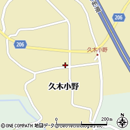 大分県臼杵市久木小野116周辺の地図