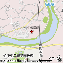 竹中公民館周辺の地図