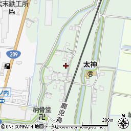 福岡県みやま市瀬高町太神1550周辺の地図