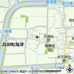 福岡県みやま市高田町海津1729周辺の地図
