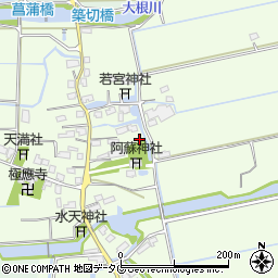 福岡県みやま市高田町海津周辺の地図