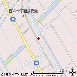 福岡県柳川市大浜町1668周辺の地図