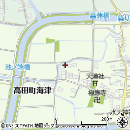 福岡県みやま市高田町海津1737周辺の地図