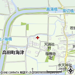 福岡県みやま市高田町海津1734周辺の地図