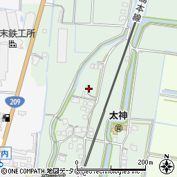 福岡県みやま市瀬高町太神1609周辺の地図