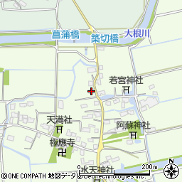 福岡県みやま市高田町海津2054周辺の地図