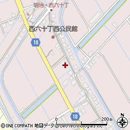 福岡県柳川市大浜町1691周辺の地図