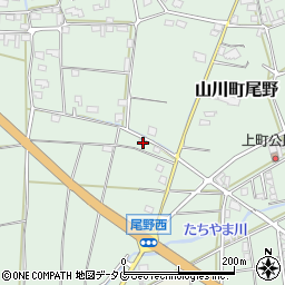 福岡県みやま市山川町尾野1222周辺の地図