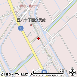 福岡県柳川市大浜町1697周辺の地図