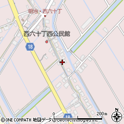 福岡県柳川市大浜町1695周辺の地図