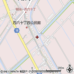 福岡県柳川市大浜町1766-13周辺の地図