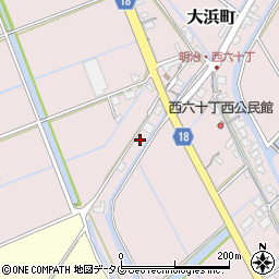 福岡県柳川市大浜町1766-30周辺の地図