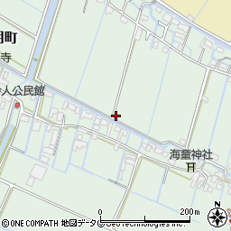 福岡県柳川市有明町周辺の地図
