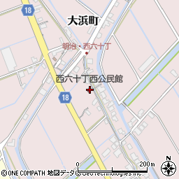 福岡県柳川市大浜町1176周辺の地図
