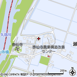 福岡県みやま市瀬高町泰仙寺周辺の地図