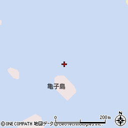 亀ノ子島周辺の地図