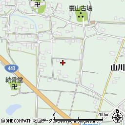 福岡県みやま市山川町尾野周辺の地図